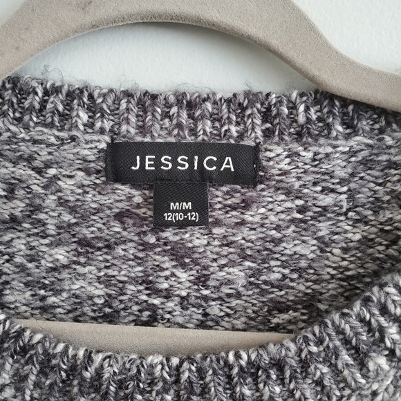 Jessica Medium Grey Navy Black Pullover Sweater - Picture 4 of 9